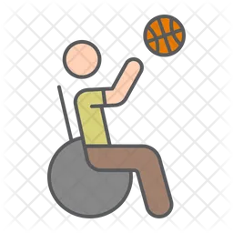 Disabled Basketball Player  Icon