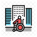 Disabled Riding Wheelchair Icon
