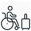 Disabled Tourist Luggage Icon