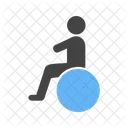 Disabled Man Sitting Icon