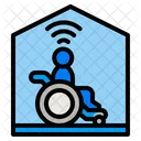 Disabled Home Person House Smart Icon