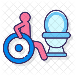 Disabled Toilet Icon Of Colored Outline Style Available In Svg Png Eps Ai Icon Fonts