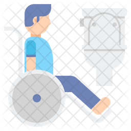Disabled Toilet Icon Of Flat Style Available In Svg Png Eps Ai Icon Fonts