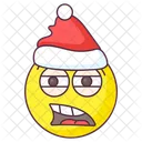Disappointed Santa Emoji Disappointed Expression Emotag Icon