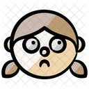 Girl Face Eye Roll Icon