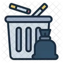 Discarded Cigarette Trash Quit Smoking Icon