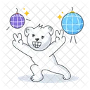 Club Dance Disco Dance Dancing Bear Icon