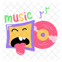 CD De Musica Disco De Musica Emoji Divertido Icono