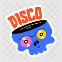 Disco Word Disco Skull Rock Skull Icon