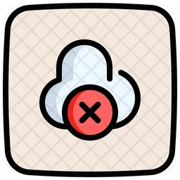 Disconnected Cloud Storage  Icon