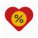 Discount Love Heart Icon