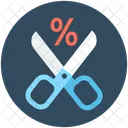 Discount Offer Scissor Icon