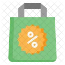 Discount Paper Bag Promotion Icon