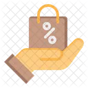 Discount Hand Receive Shop Bag Promotion Icon