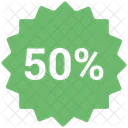 Discount Badge Fifty Icon