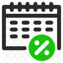Discount Calendar Financial Planning Plan Icon