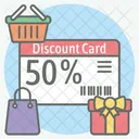 Discount Card Shopping  Icon
