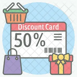 Discount Card Shopping  Icon