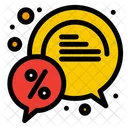Bubble Chat Discount Icon