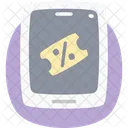 Discount Coupon Flat Rounded Icon Icon