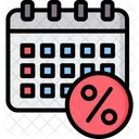 Cyber Monday Black Friday Time And Date Icon