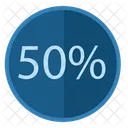 Percent 50 Discount Icon