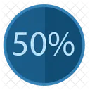 Percent 50 Discount Icon