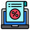 Laptop Accounting Discount Icon