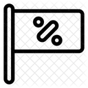 Discount Flag Banner Promotion Icon