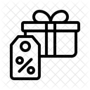 Black Friday Discount Gift Sale Box Icon