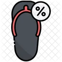 Discount On Flip Flop  Icon