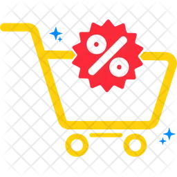 Discount On Shopping Cart  Icon