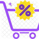 Discount On Shopping Cart  Symbol