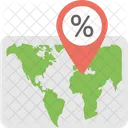 Discount Pin Map  Icon