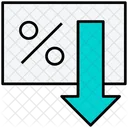 Discount Rate Down  Icon