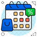 Discount Schedule Discount Timetable Discount Almanac Icon