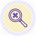 Discount Search Magnifier Icon