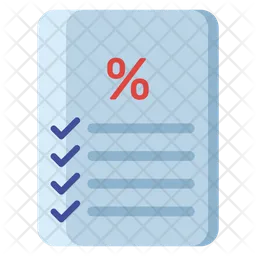 Discount Sheet  Icon