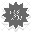 Discount Sticker Percentage Sign Marketing Icon
