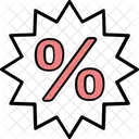 Discount Sticker Percentage Sign Marketing Icon