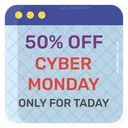 Cyber Monday Shopping Discount Discount Website Icon