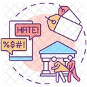 Discriminação ou estigma  Ícone