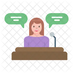 Discurso de mujer  Icono