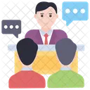 Discurso de negocios  Icono