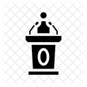 Discurso Orador Podio Icono