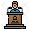 Podio Discurso Orador Icono