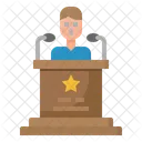 Podio Discurso Orador Icono