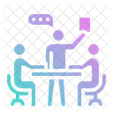 Discusión en equipo  Icono