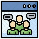 Discusión en línea  Icono