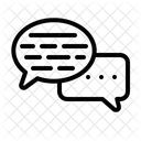Chat Illustration In Line Style Icon